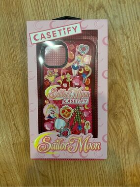 Casetify Sailor Moon Red & Pink Decorative iPhone 14 Case